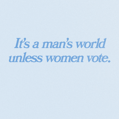 Its a mans world unless women vote