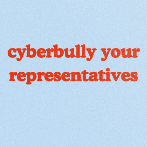 cyberbully your representatives