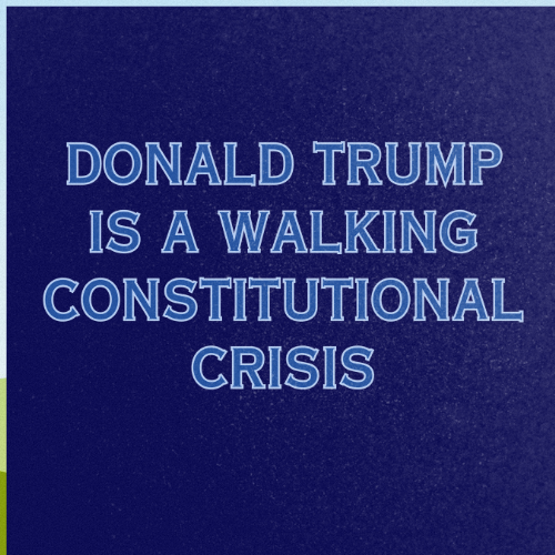 DONALD TRUMP IS A WALKING CONSTITUTIONAL CRISIS